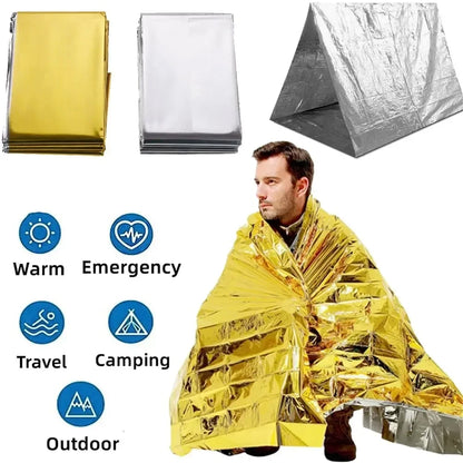 Emergency Blanket Outdoor Survive Kit